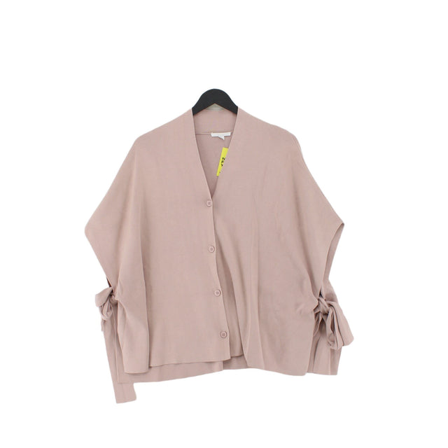COS Women's Cardigan L Pink 100% Cotton