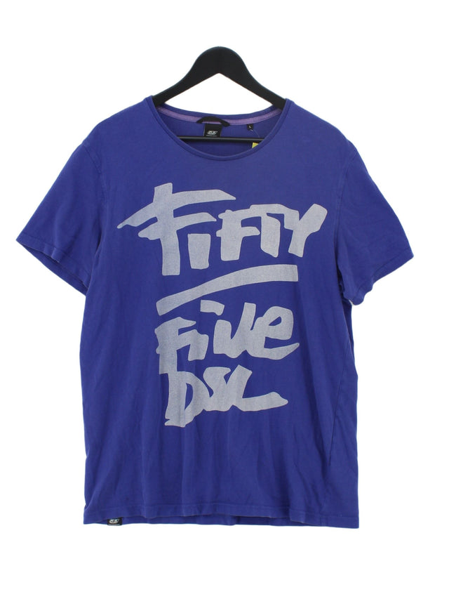 FiftyFiveDsl Women's T-Shirt L Blue 100% Cotton