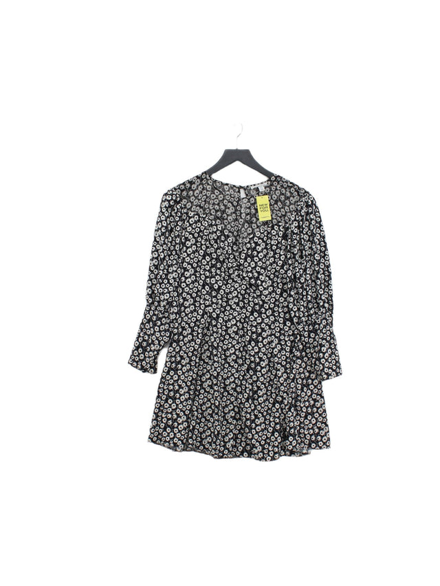 Topshop Women's Midi Dress UK 12 Black 100% Polyester