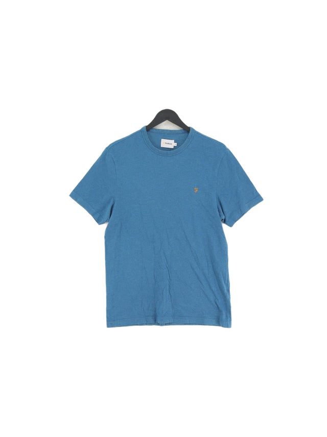 Farah Men's T-Shirt M Blue 100% Cotton