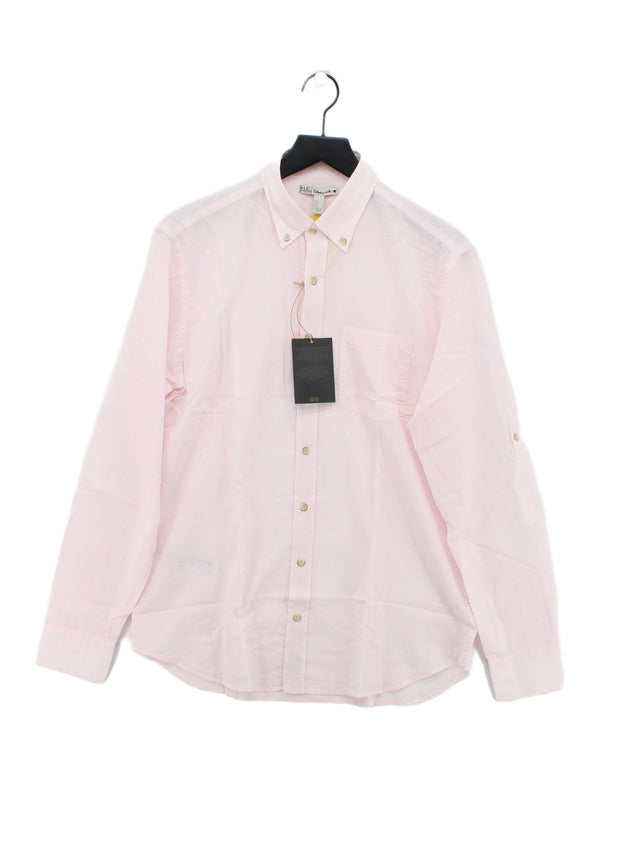Mango Men's Shirt L Pink 100% Cotton
