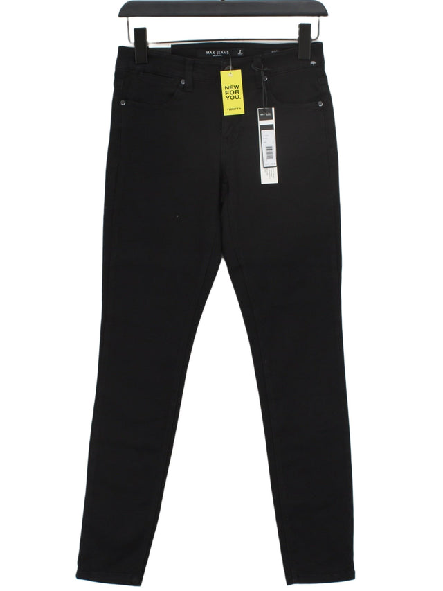 Max Jeans Women's Leggings UK 6 Black Cotton with Polyester, Spandex