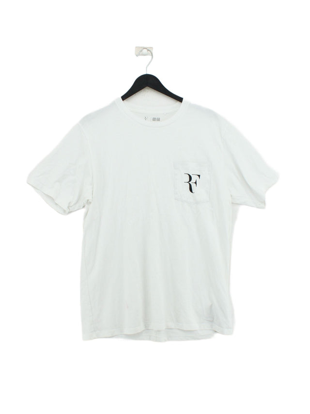 Uniqlo Men's T-Shirt L White 100% Cotton