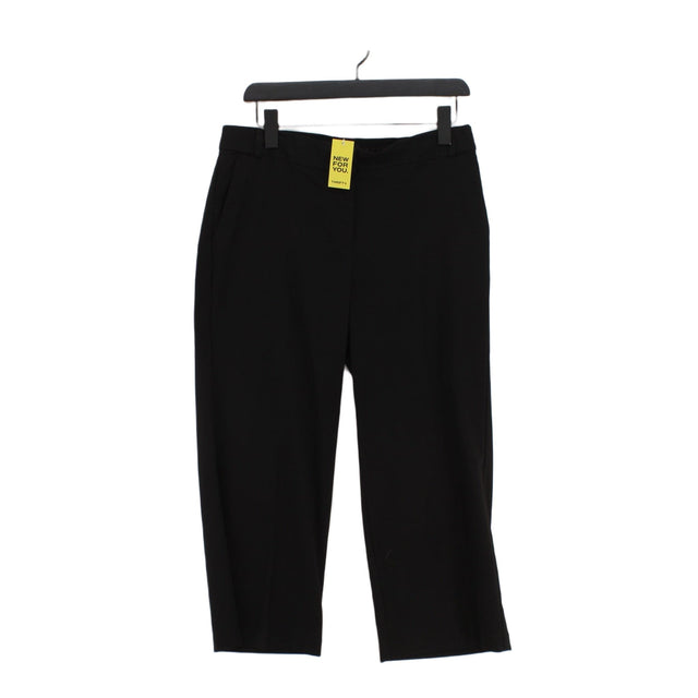 Next Women's Trousers UK 10 Black Polyester with Elastane, Viscose