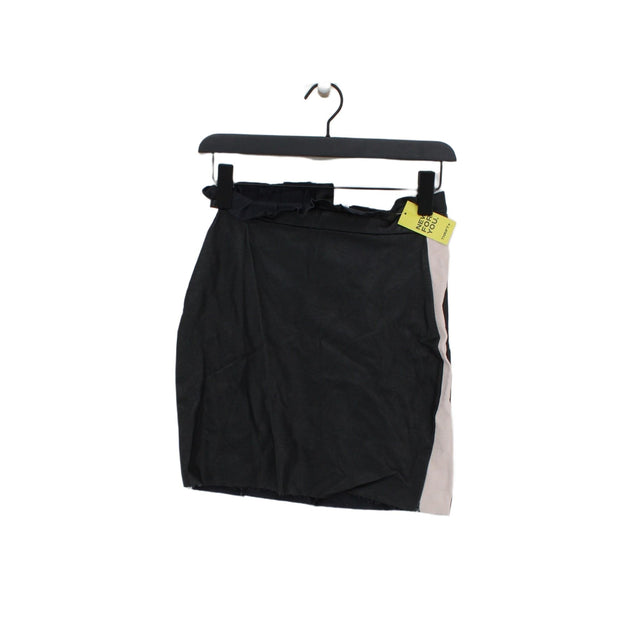 River Island Women's Midi Skirt UK 8 Black 100% Cotton