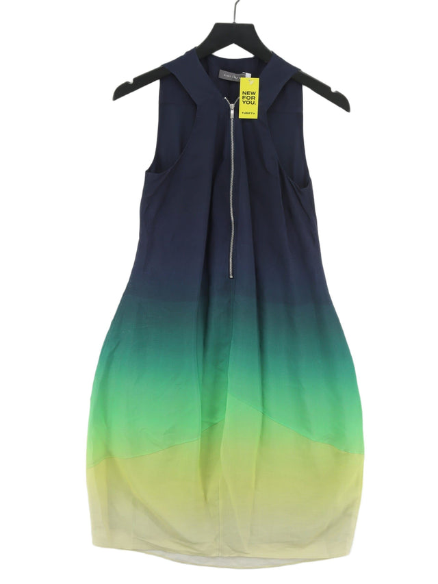 Mint Velvet Women's Midi Dress UK 8 Blue Viscose with Polyester