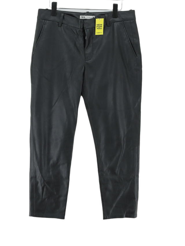 Zara Women's Suit Trousers UK 14 Black 100% Polyester