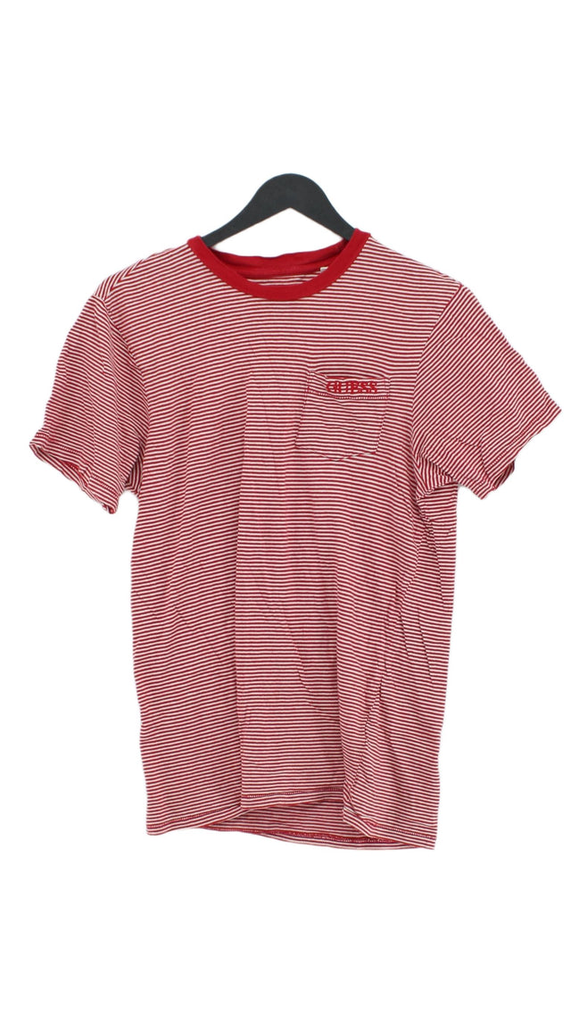 Guess Men's T-Shirt XS Red 100% Cotton