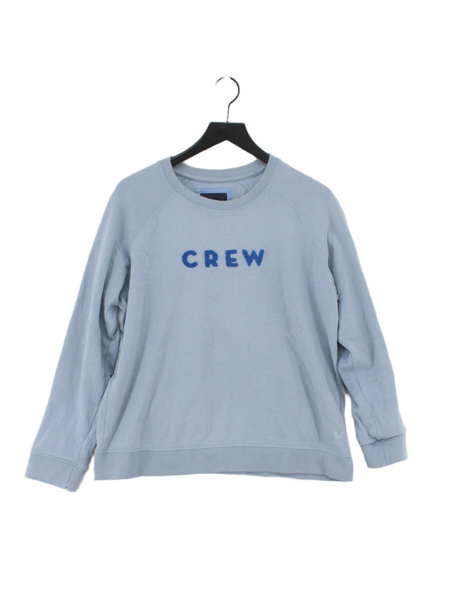 Crew Clothing Women's Hoodie UK 16 Blue 100% Cotton