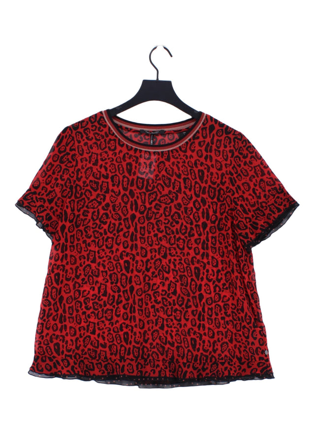 Scotch & Soda Women's Top L Red 100% Polyester