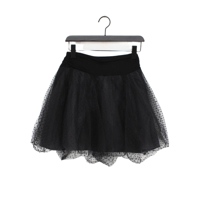 Naf Naf Women's Midi Skirt UK 8 Black Polyester with Viscose