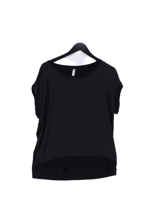 Soyaconcept Women's T-Shirt L Black Polyester with Elastane, Viscose