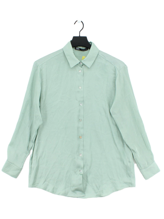 Zara Women's Shirt XS Green 100% Polyester