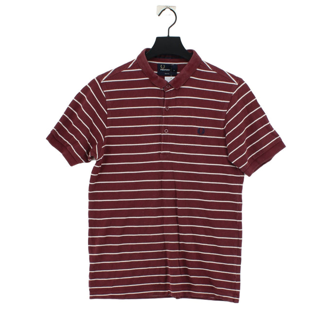 Fred Perry Men's Polo M Red 100% Cotton
