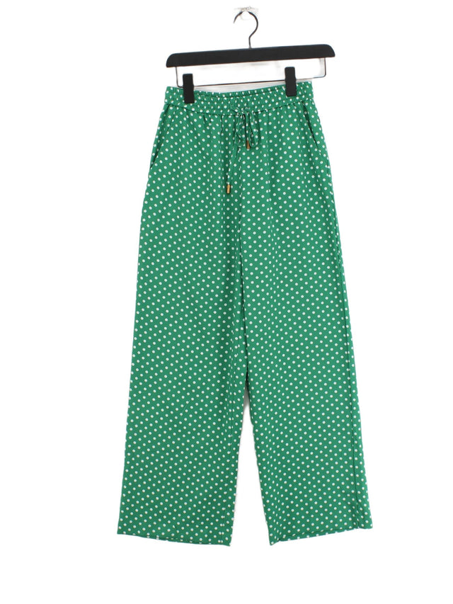 Louche Women's Suit Trousers W 26 in Green Polyester with Cotton