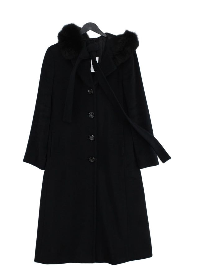 Marella Women's Coat UK 8 Black Wool with Cashmere