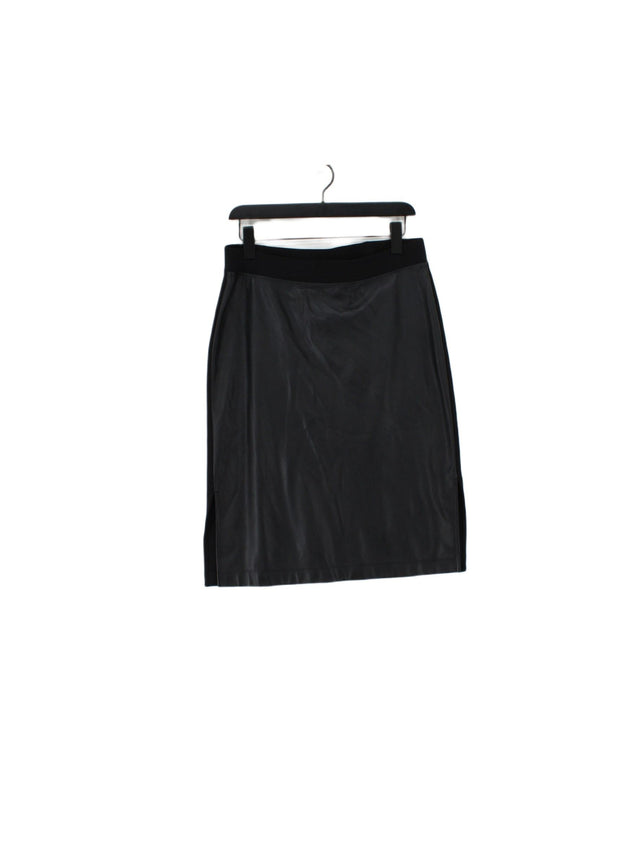 Gap Women's Midi Skirt M Black Cotton with Elastane, Other, Polyester, Spandex
