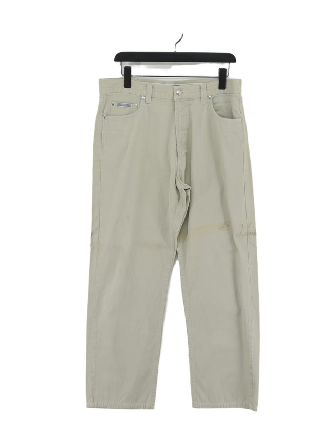 Hugo Boss Men's Trousers W 36 in; L 32 in Grey 100% Cotton