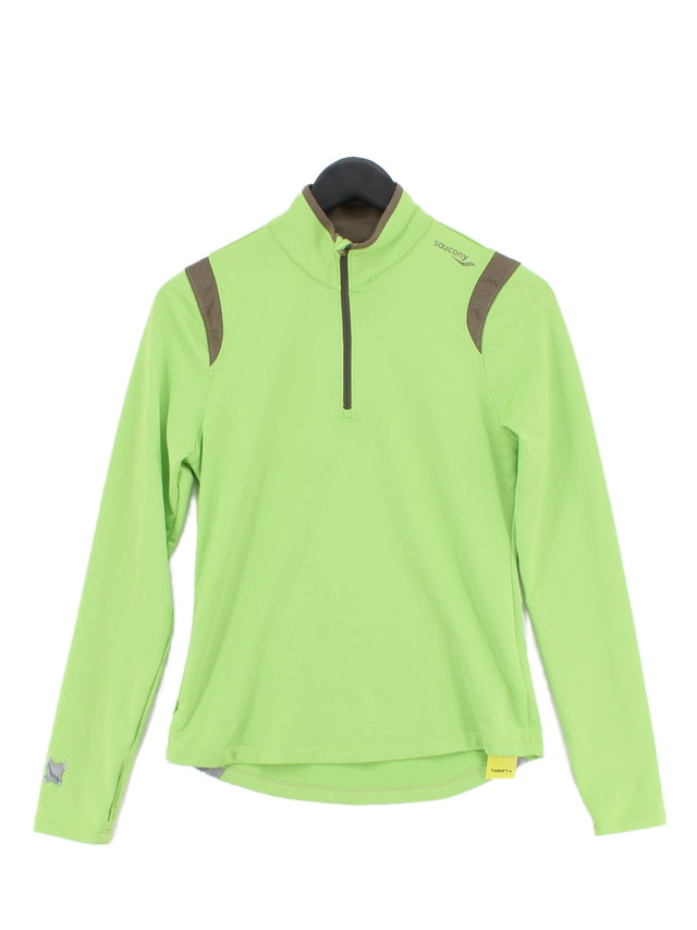 Saucony Women's Hoodie S Green Polyester with Spandex
