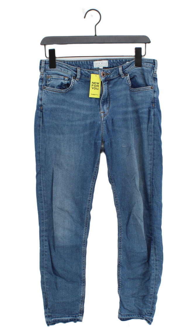 Jack Wills Women's Jeans W 30 in Blue Cotton with Elastane
