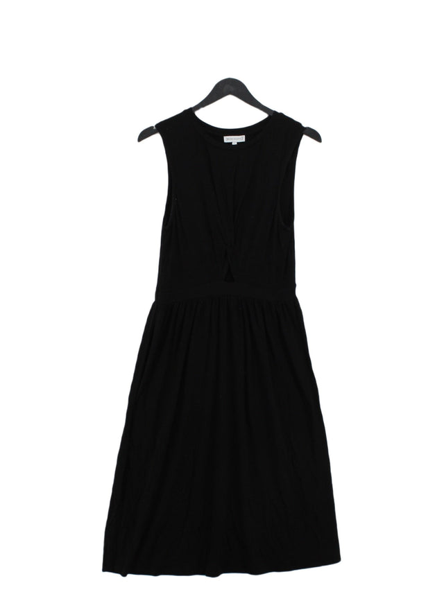 Warehouse Women's Midi Dress UK 10 Black Viscose with Elastane