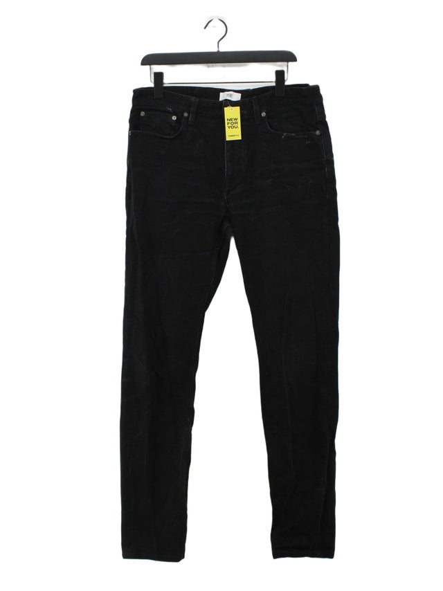Spoke Men's Jeans W 35 in Black Cotton with Elastane