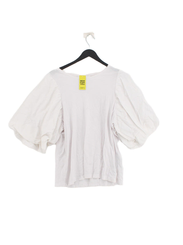 Selected Women's Top L White 100% Cotton