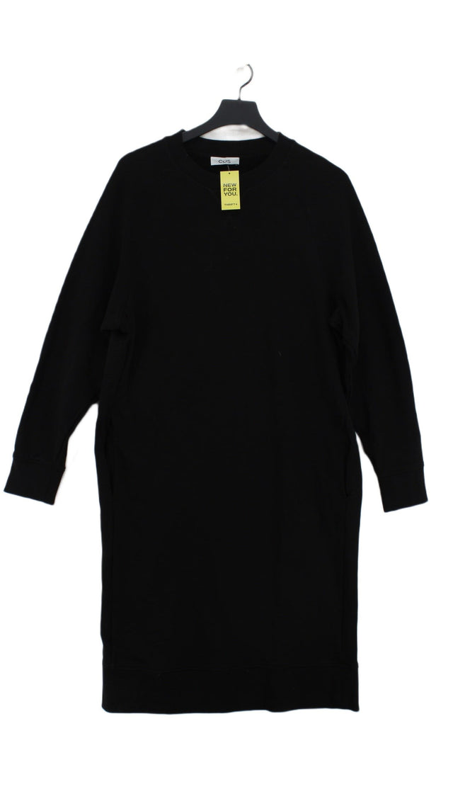 COS Women's Midi Dress M Black 100% Cotton