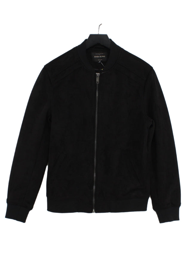 River Island Men's Jacket M Black 100% Polyester