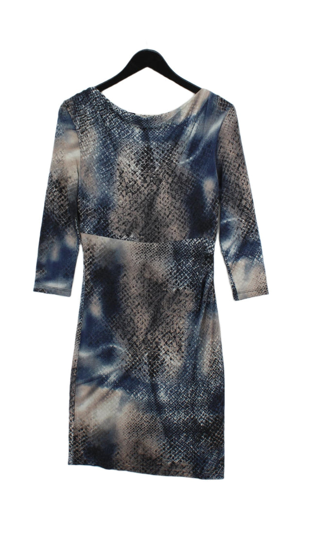 Betty Barclay Women's Midi Dress UK 8 Blue Viscose with Elastane, Polyester