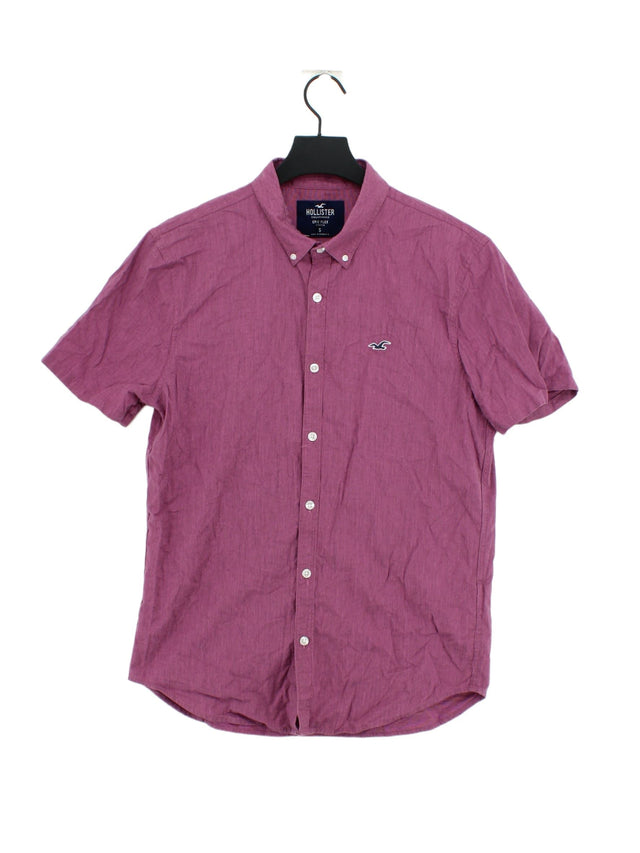 Hollister Men's Shirt S Purple Cotton with Elastane