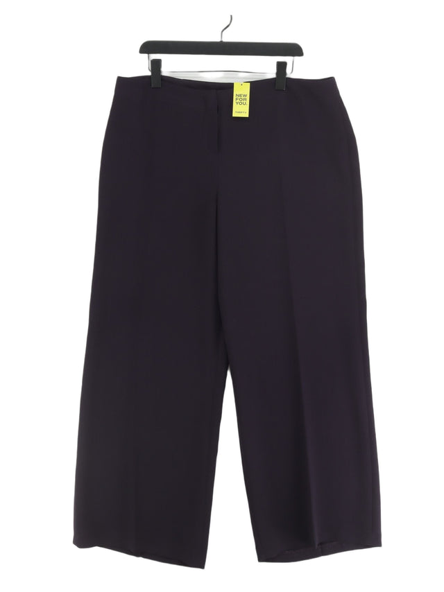 Monsoon Women's Suit Trousers UK 18 Purple 100% Polyester