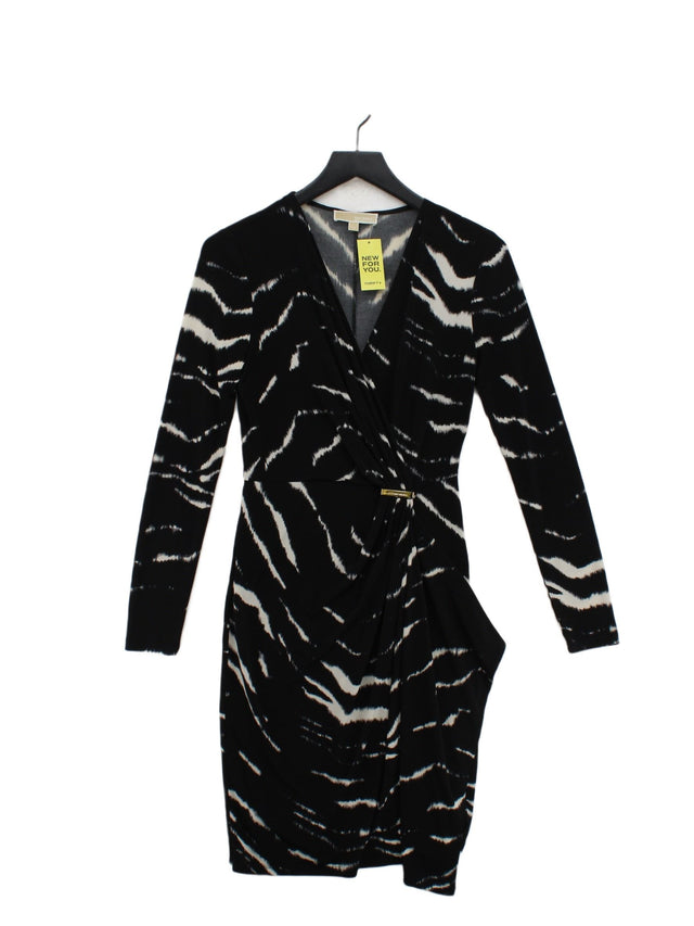 Michael Kors Women's Midi Dress XS Black Polyester with Spandex