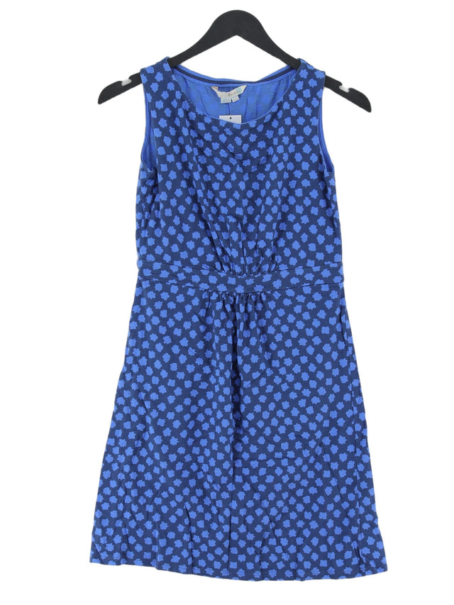 Boden Women's Midi Dress UK 8 Blue Cotton with Other