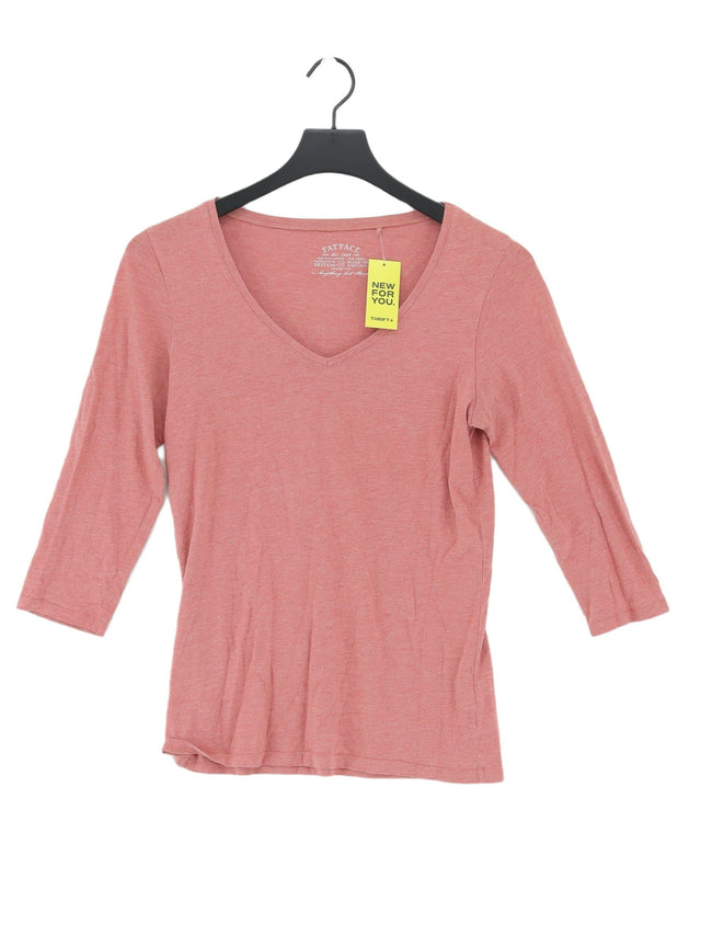FatFace Women's Top UK 10 Pink Cotton with Lyocell Modal