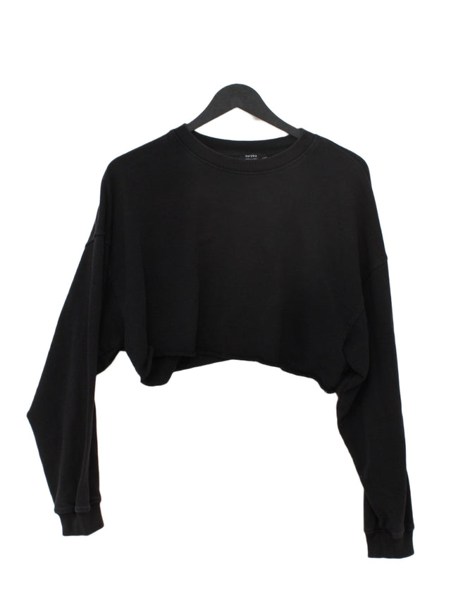 Bershka Women's Jumper M Black Cotton with Elastane