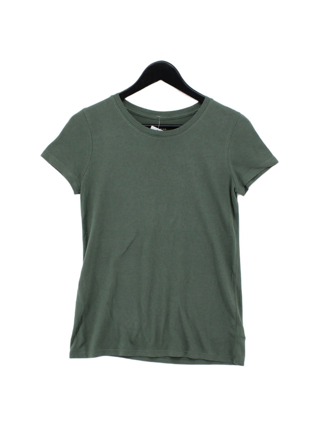 Gap Women's T-Shirt S Green Cotton with Lyocell Modal