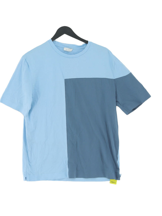 COS Men's T-Shirt M Blue 100% Cotton