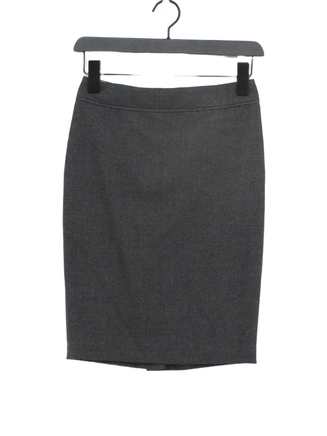 Ted Baker Women's Midi Skirt UK 6 Grey Wool with Elastane, Polyester