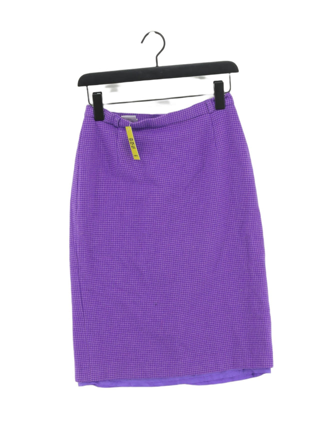Eastex Women's Midi Skirt UK 10 Purple Wool with Other