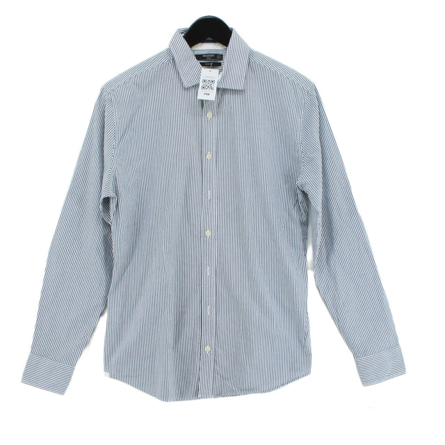 Mango Men's Shirt S Blue 100% Cotton