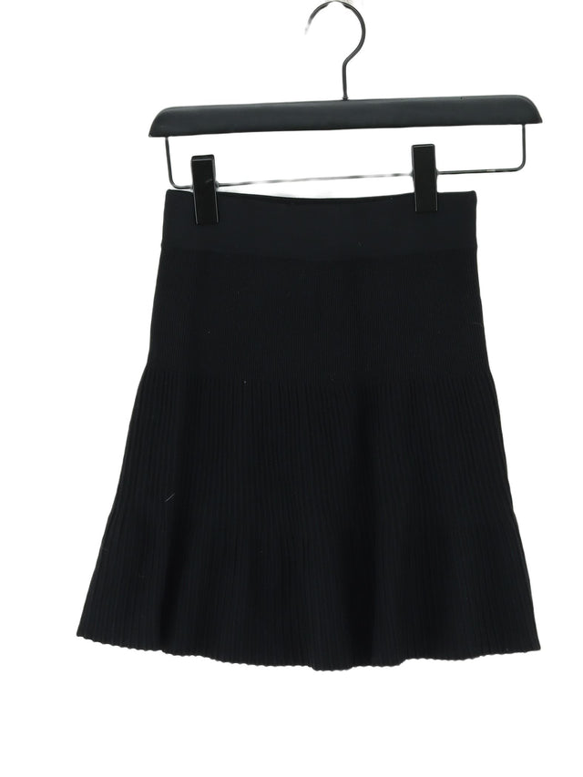 French Connection Women's Mini Skirt UK 8 Black Viscose with Elastane, Polyamide