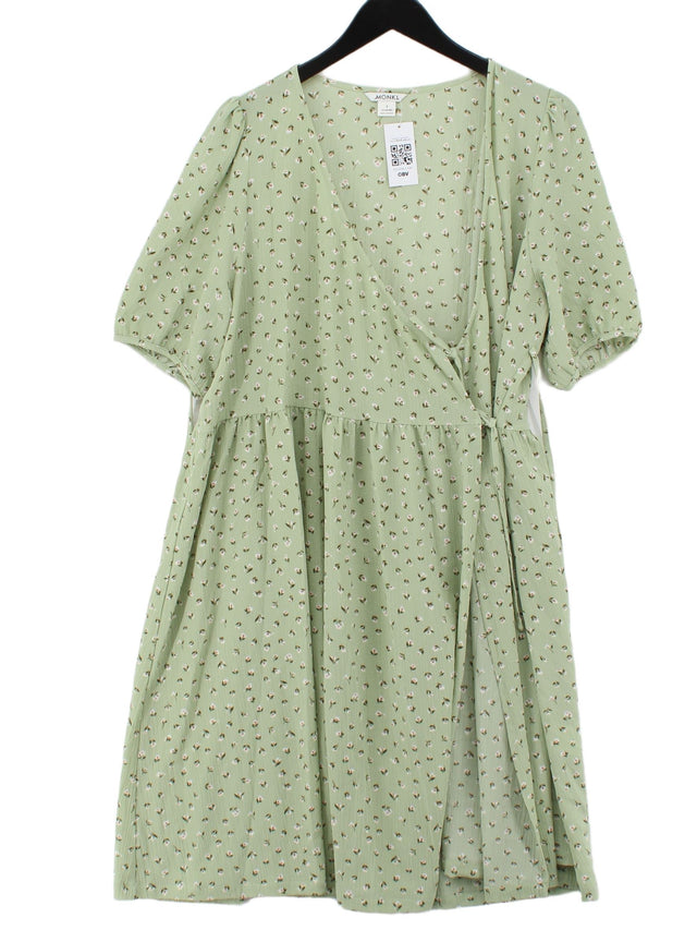 Monki Women's Midi Dress S Green Elastane with Polyester