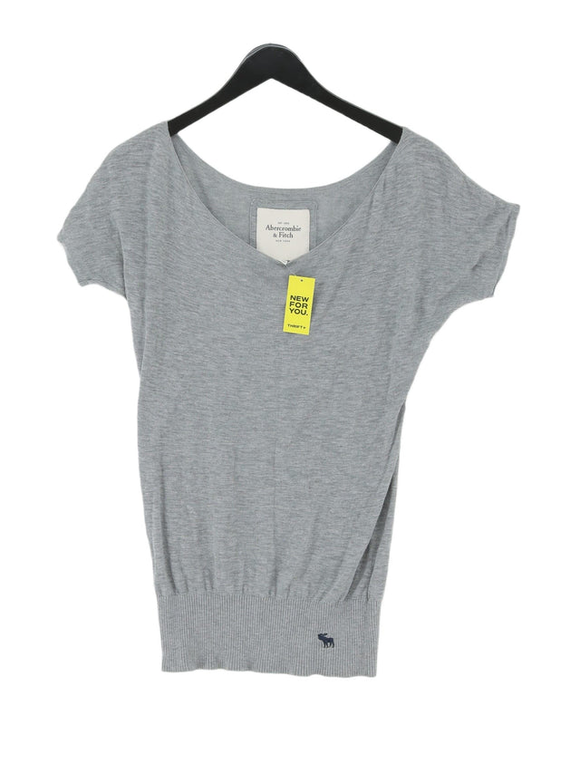 Abercrombie & Fitch Women's Jumper XS Grey 100% Cotton