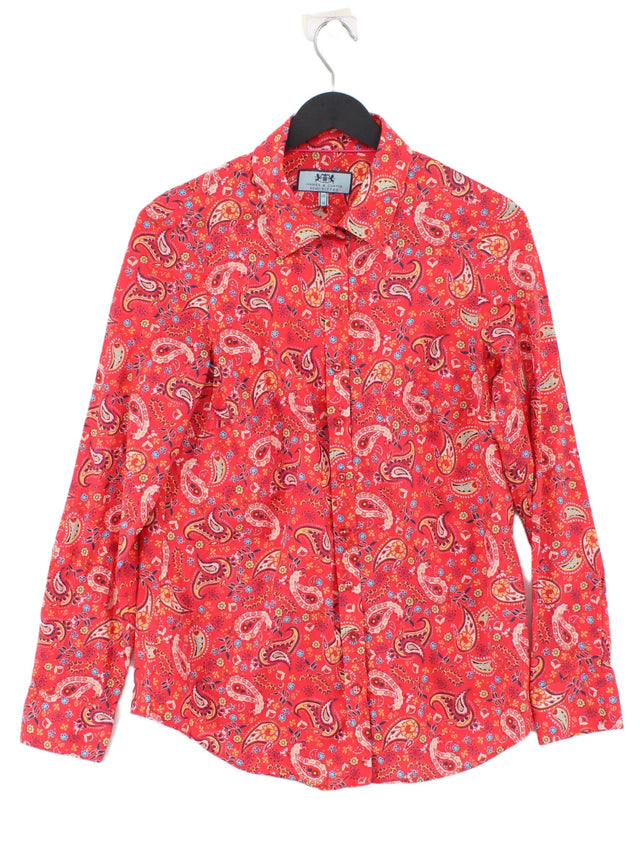 Hawes & Curtis Women's Shirt UK 14 Red 100% Cotton