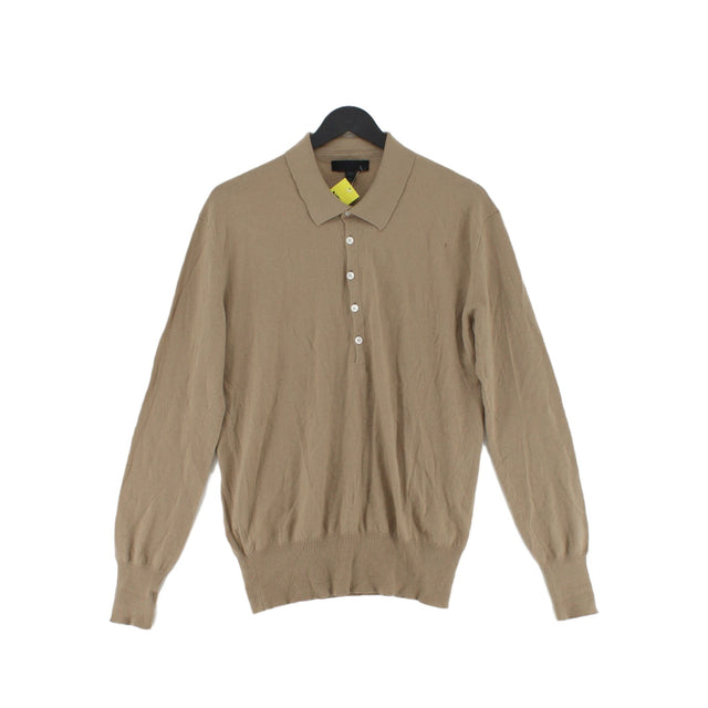 Burberry Men's Polo S Brown 100% Wool
