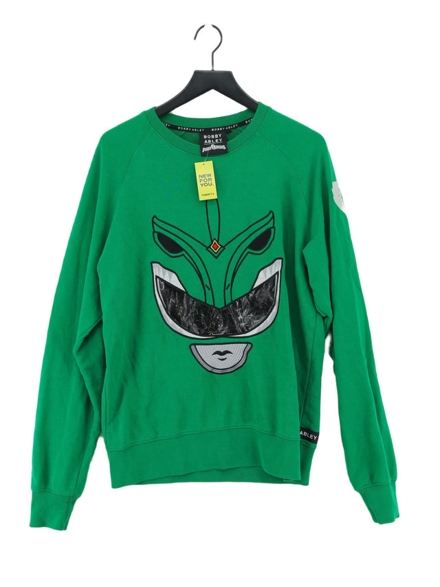 Bobby Abley Men's Hoodie M Green 100% Cotton