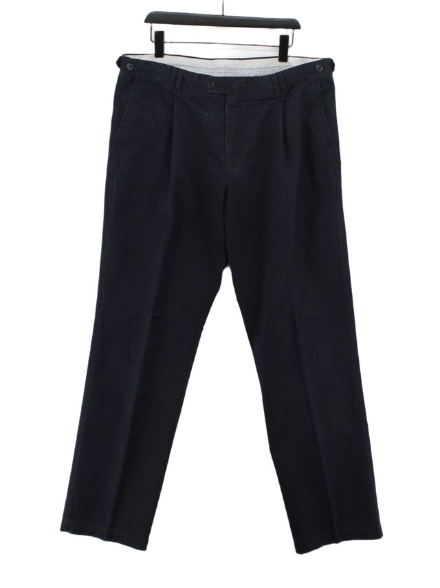 Austin Reed Men's Trousers W 40 in Blue 100% Cotton