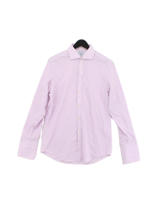 Charles Tyrwhitt Men's Shirt Chest: 39 in Purple 100% Cotton