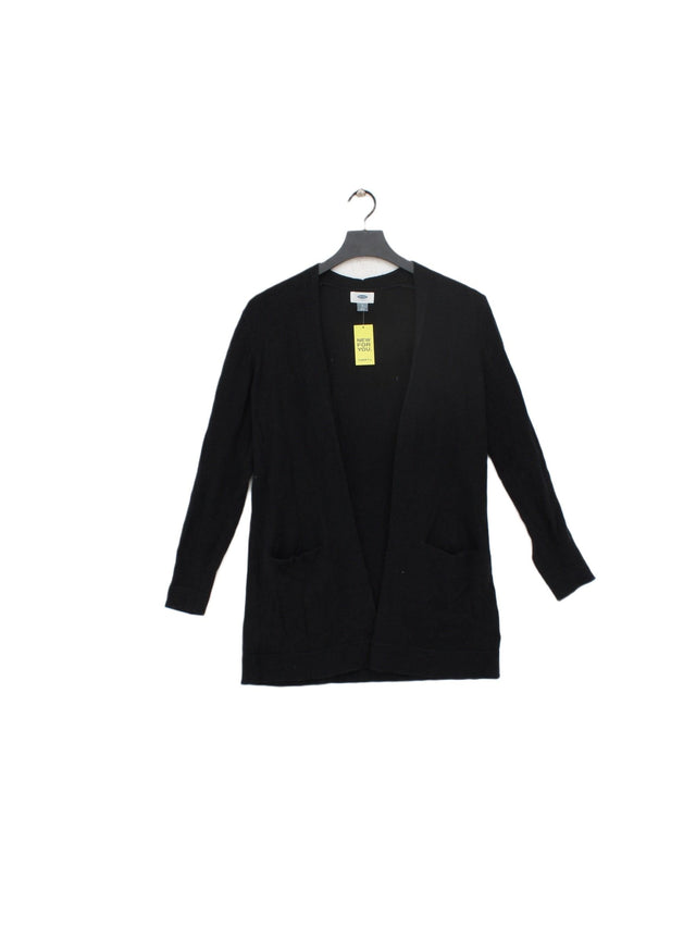 Old Navy Women's Cardigan S Black Cotton with Acrylic, Polyester